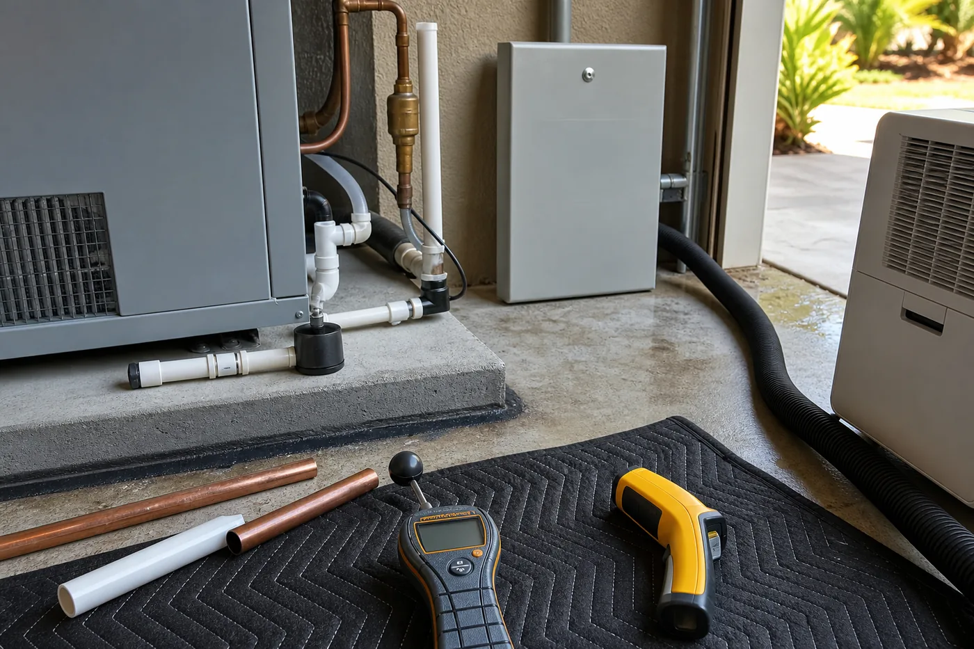 Careful HVAC craftsmanship detail
